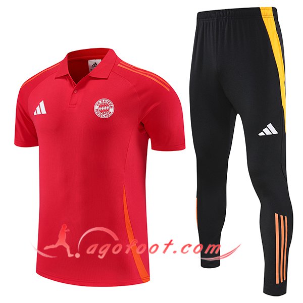 Ensemble Polo Foot Bayern Munich Rouge 2025/2026