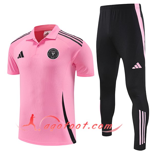 Ensemble Polo Foot Inter Miami CF Rose/Noir 2025/2026