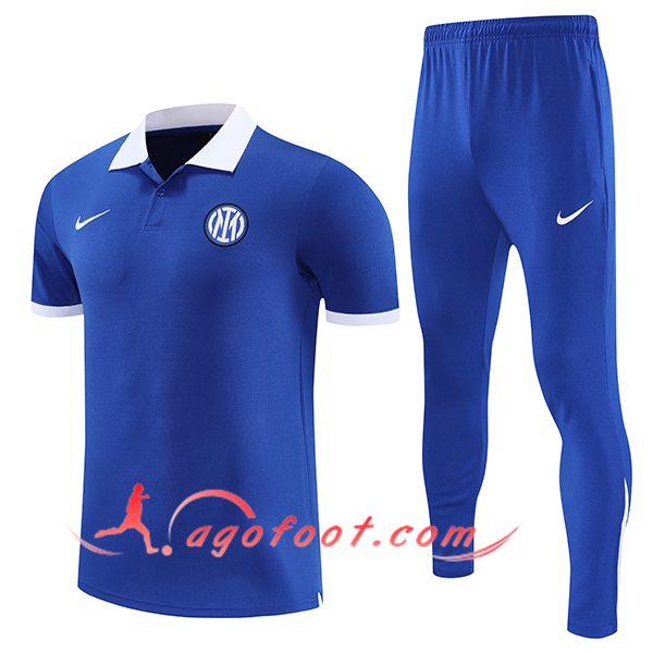 Ensemble Polo Foot Inter Milan Bleu Royal 2025/2026