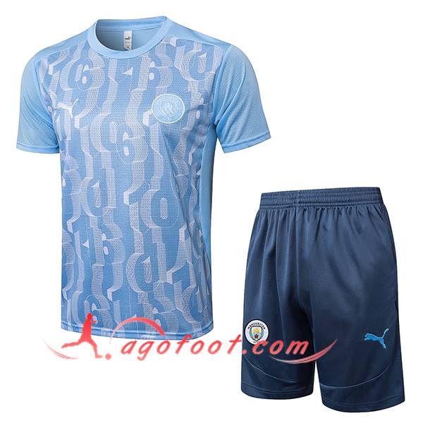 Ensemble Training T-Shirts Manchester City Bleu/Blanc 2025/2026