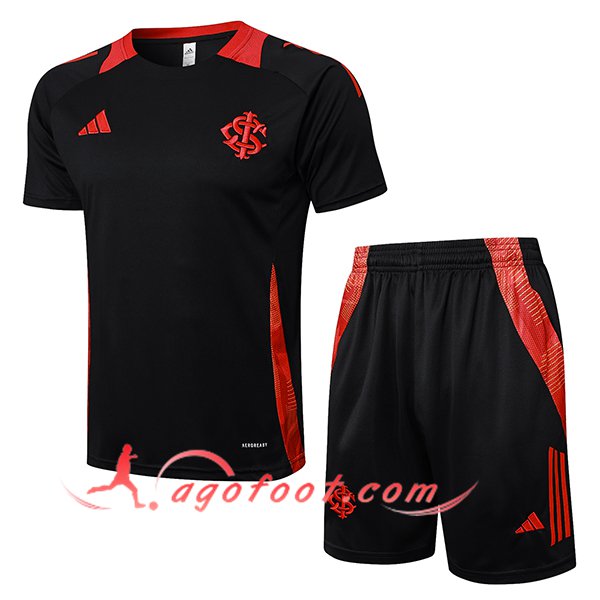 Ensemble Training T-Shirts Internacional Noir/Rouge 2025/2026