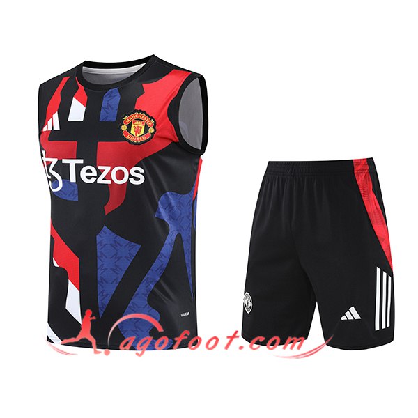 Ensemble Training Debardeur Manchester United Noir/Bleu/Rouge 2025/2026