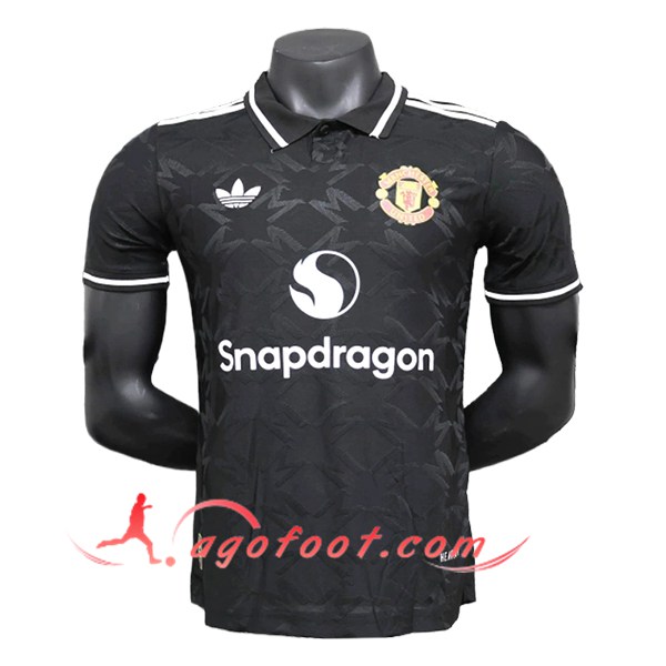 Polo Foot Manchester United Noir/Blanc 2025/2026