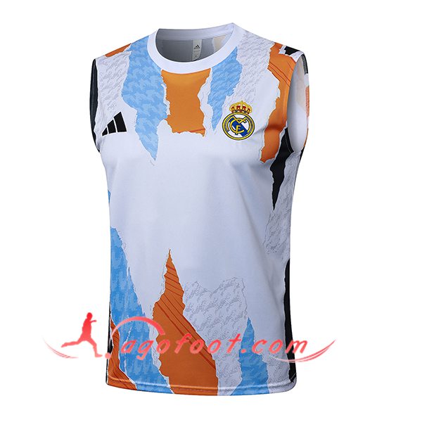 Training Debardeur Real Madrid Blanc/Jaune/Gris 2025/2026