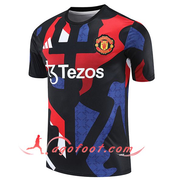 Training T-Shirts Manchester United Noir/Bleu/Rouge 2025/2026
