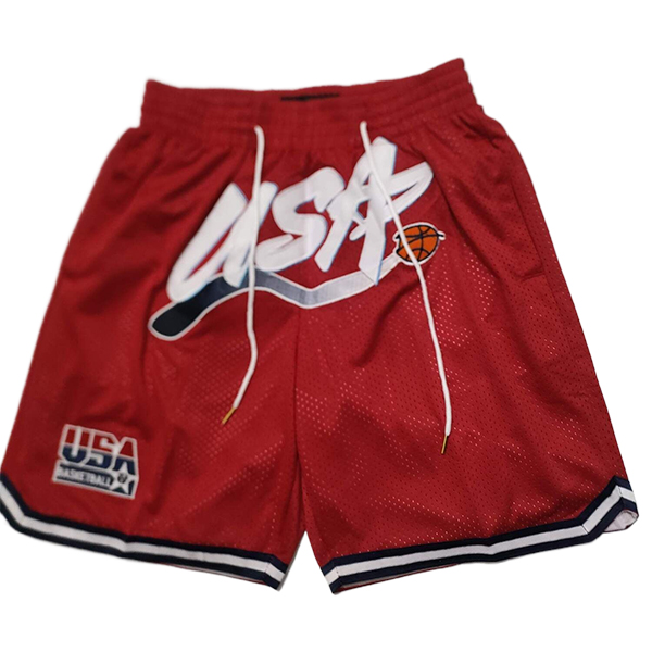 Shorts NBA USA 2025/26 Rouge