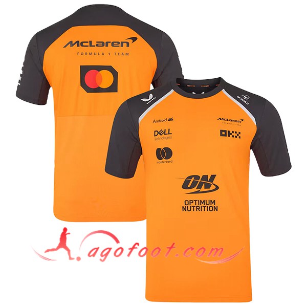 T-Shirt McLaren F1 Team Orange/Noir 2025