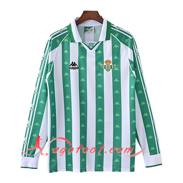 Maillot de Foot Real Betis Retro Domicile Manches Longues 1991/1993