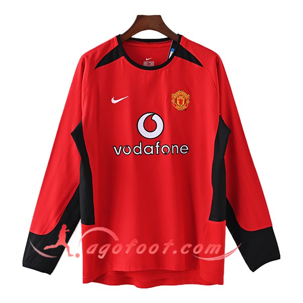Maillot de Foot Manchester United Retro Domicile Manches Longues 2002/2003