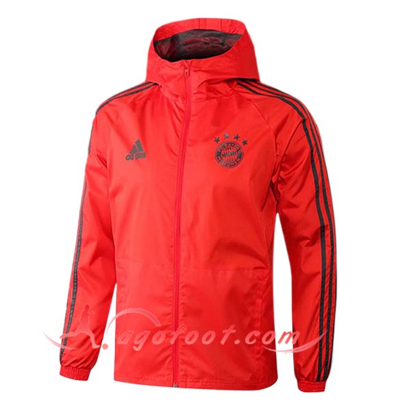 Coupe-Vent Bayern Munich Rouge/Noir 2025/2026