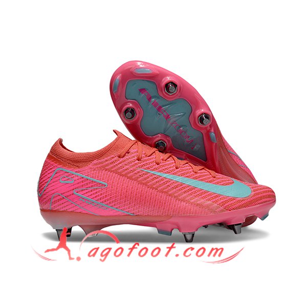 Nike Chaussures de Foot AIR ZOOM MERCURIAL VAPOR XVI ELITE SG-PRO Rose/Bleu
