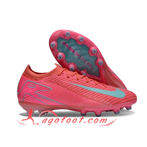Nike Chaussures de Foot AIR Zoom Mercurial Vapor 16 Elite XXV AG Rose/Bleu