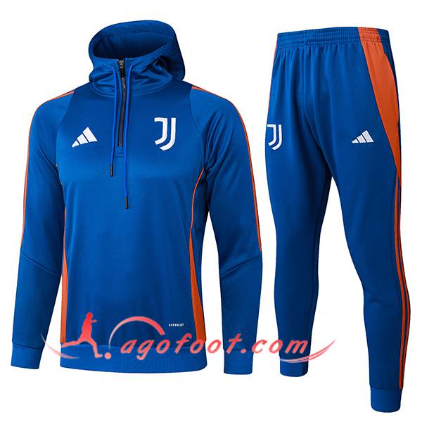 Ensemble Survetement Veste A Capuche Juventus Bleu/Orange 2025/2026