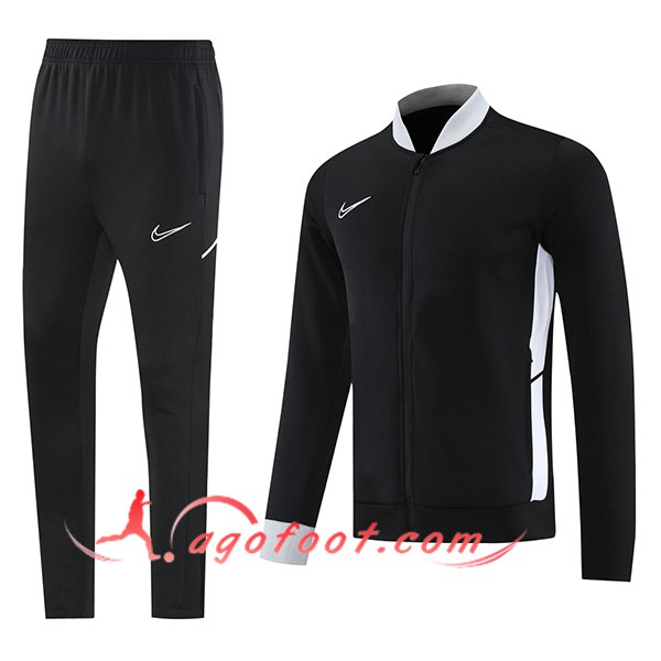 Ensemble Survetement de Foot Veste Foot Nike Noir/Gris 2025/2026
