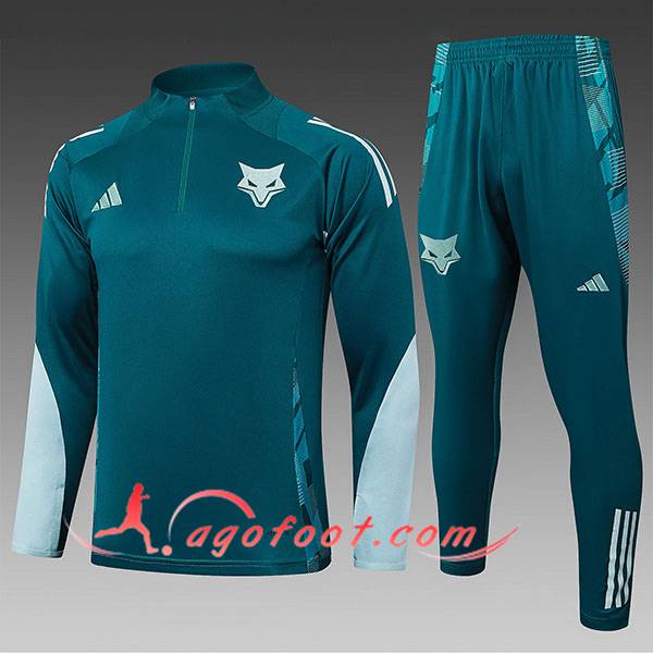 Ensemble Survetement de Foot Cruzeiro Enfant Vert 2025/2026 -02