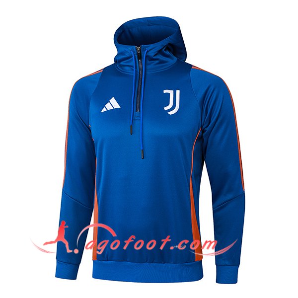 Sweatshirt Training Capuche Juventus Bleu/Orange 2025/2026