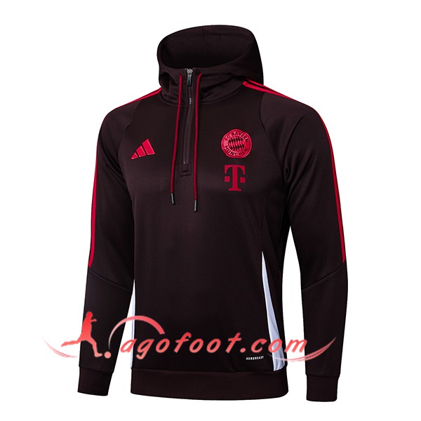 Sweatshirt Training Capuche Bayern Munich Brun/Blanc 2025/2026