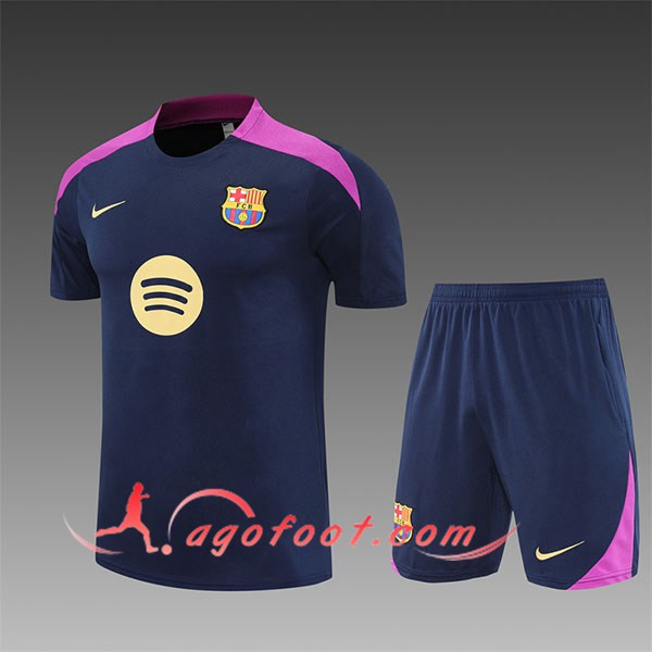 Ensemble Training T-Shirts FC Barcelone Enfant Bleu Royal 2025/2026
