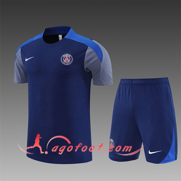 Ensemble Training T-Shirts PSG Enfant Bleu Royal 2025/2026