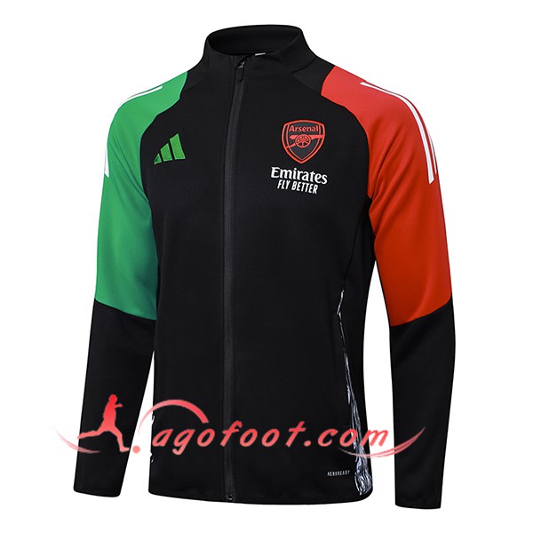 Veste Foot Arsenal Noir/Vert/Rouge 2025/2026