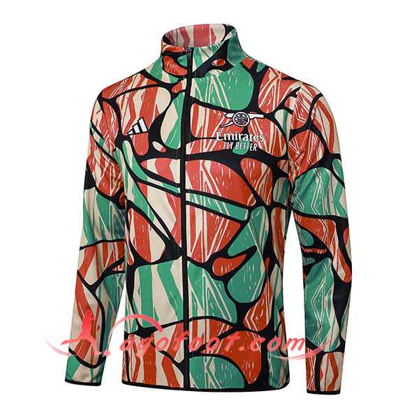 Veste Foot Arsenal Vert/Rouge/Jaune 2025/2026