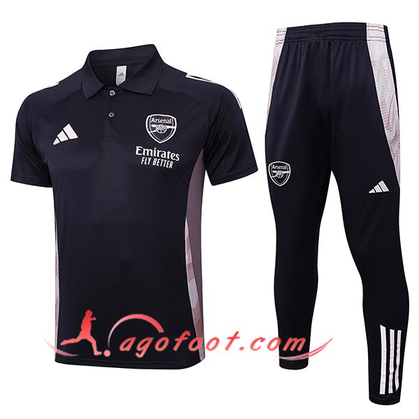 Ensemble Polo Foot Arsenal Gris Foncé 2025/2026