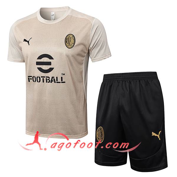 Ensemble Training T-Shirts Milan AC Beige 2025/2026