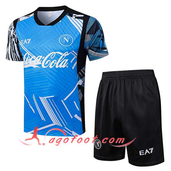 Ensemble Training T-Shirts SSC Naples Bleu 2025/2026
