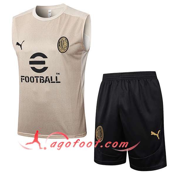 Ensemble Training Debardeur Milan AC Beige 2025/2026