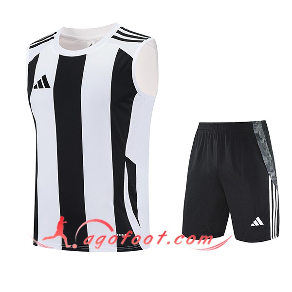 Ensemble Training Debardeur Adidas Blanc/Noir 2025/2026