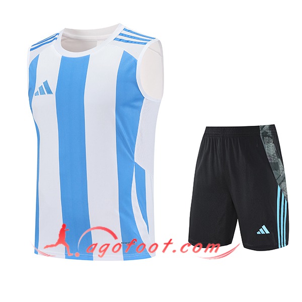 Ensemble Training Debardeur Adidas Blanc/Bleu 2025/2026