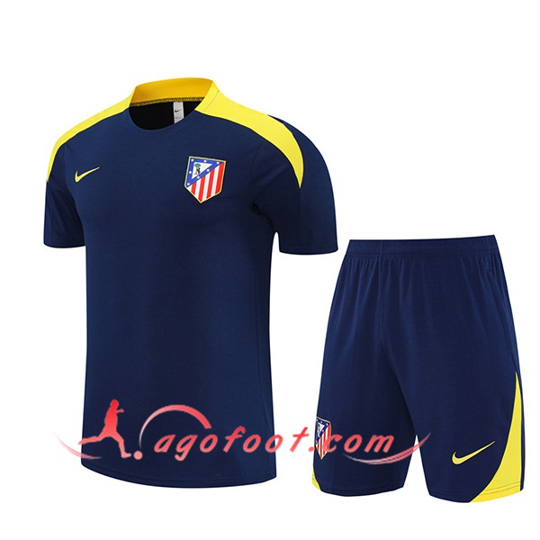 Ensemble Training T-Shirts Atletico Madrid Bleu/Jaune 2025/2026