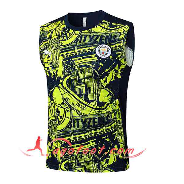 Training Debardeur Manchester City Noir/Vert 2025/2026