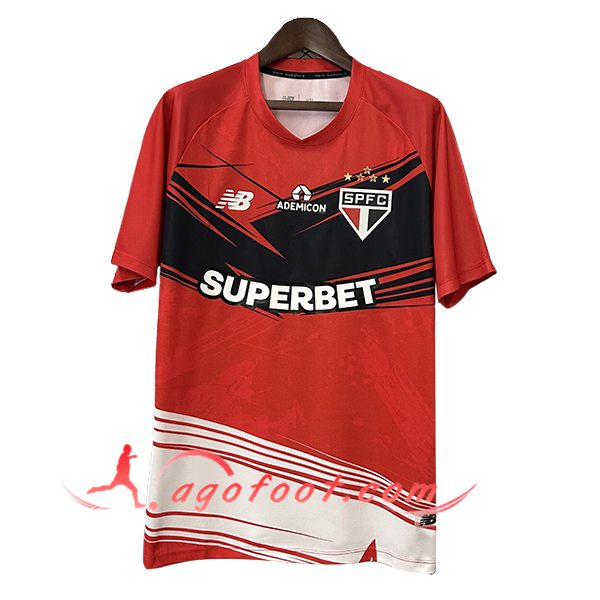 Training T-Shirts Sao Paulo FC Rouge/Noir/Blanc 2025/2026
