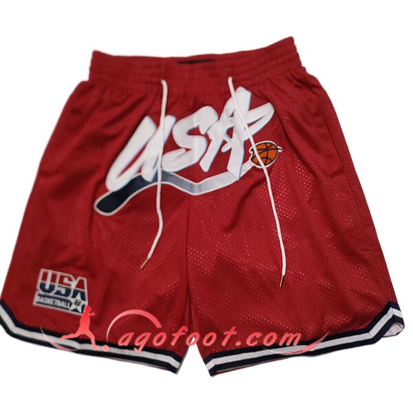 Shorts NBA USA 2025/26 Rouge -02