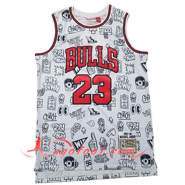 Maillot Chicago Bulls (JORDAN #23) 2025/26 Blanc/Noir/Rouge