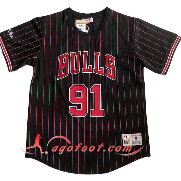 Maillot Chicago Bulls (RODMAN #91) 2025/26 Noir/Rouge