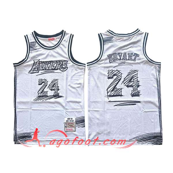 Maillot Los Angeles Lakers (BRYANT #24) 2025/26 Blanc/Noir
