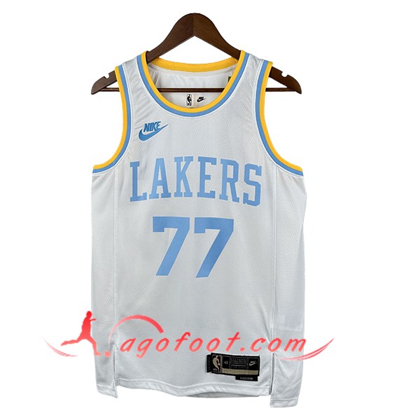 Maillot Los Angeles Lakers (DONCIC #77) 2025/26 Blanc/Bleu