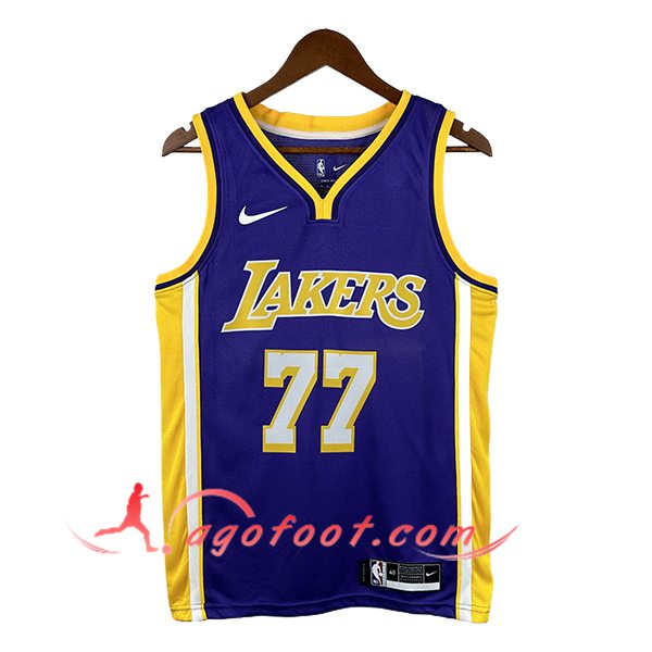 Maillot Los Angeles Lakers (DONCIC #77) 2025/26 Pourpre/Jaune/Blanc