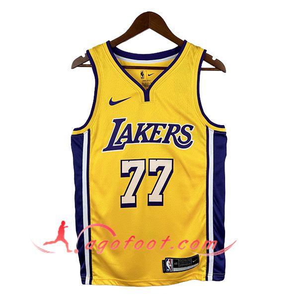 Maillot Los Angeles Lakers (DONCIC #77) 2025/26 Jaune/Pourpre/Blanc