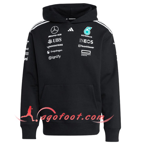 Sweatshirt Capuche Mercedes Benz F1 Team Noir 2025