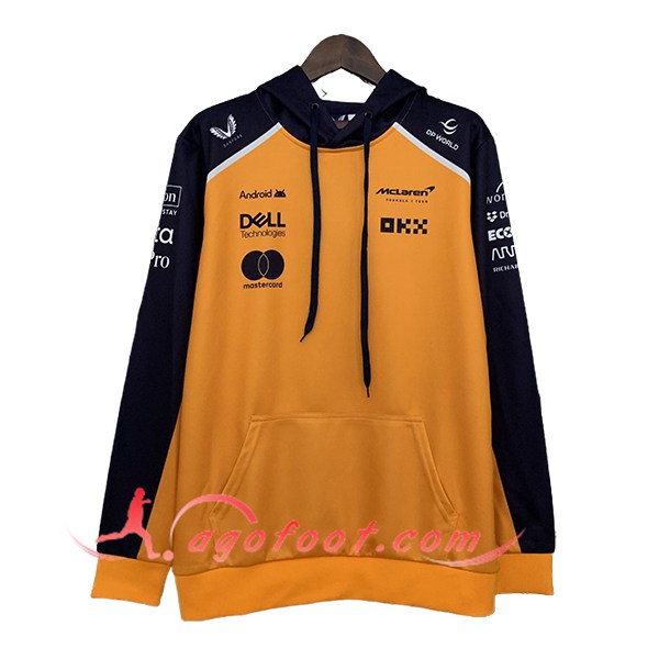 Sweatshirt Capuche McLaren Ferrari F1 Team Orange/Noir 2025