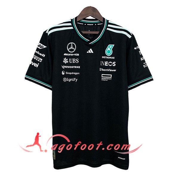 T-Shirt Mercedes Benz F1 Team Noir/Vert 2025