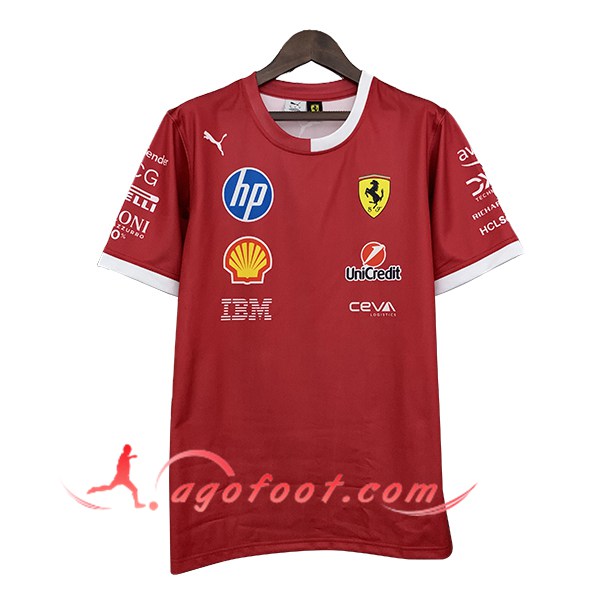 T-Shirt Scuderia Ferrari F1 Team Rouge 2025