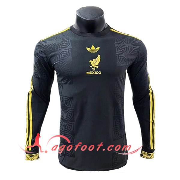 Maillot Equipe Foot Mexique Gold Cup Edition Manches Longues Noir 2025/2026
