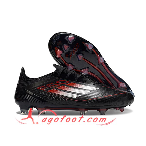 Adidas Chaussures de Foot F50 ELITE FG Noir/Rouge