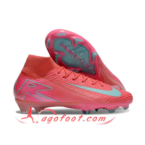 Nike Chaussures de Foot Air Zoom Mercurial Superfly IIX Elite FG Rose/Bleu