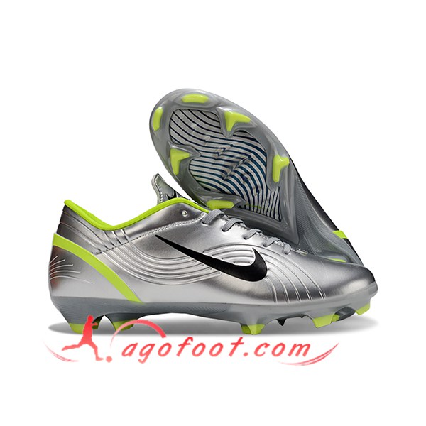 Nike Chaussures de Foot Mercurial Vapor 1FG Gris/Noir/Vert