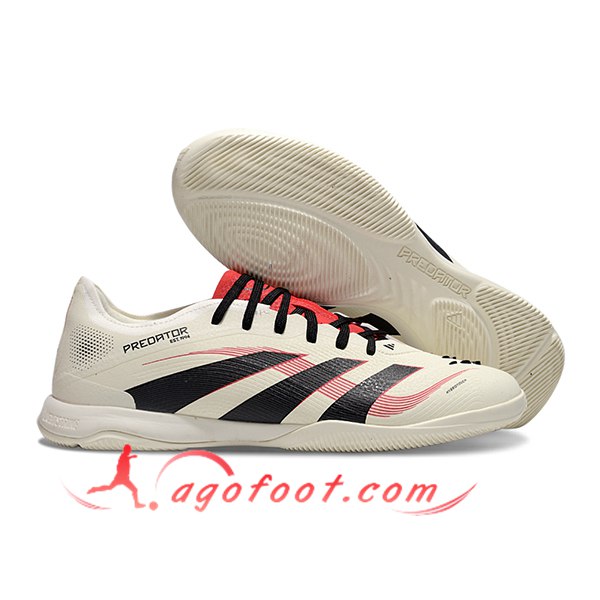 Adidas Chaussures de Foot PREDATOR 25 ELITE IC BOOTS Blanc/Noir/Rouge